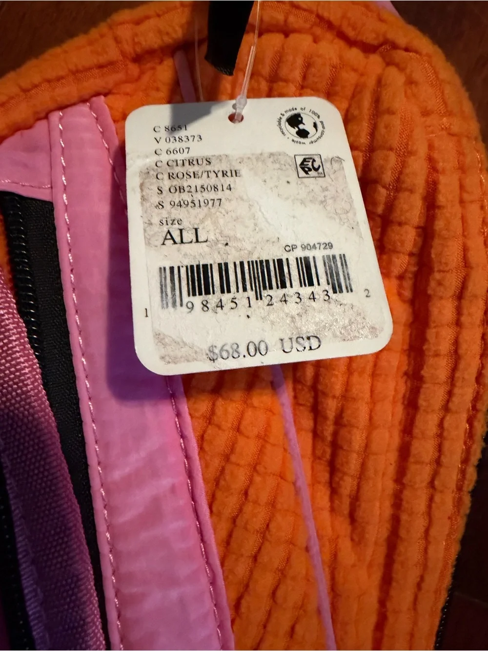 Free People Pink and Orange Crossbody Sling Bag